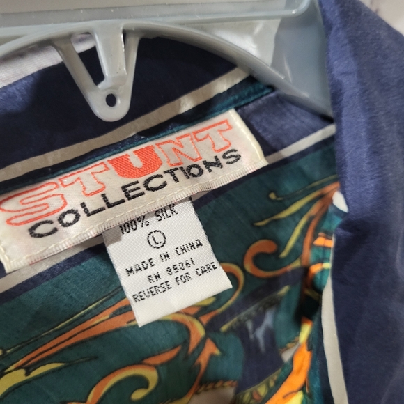 Vintage mixed print silk blouse in size L - Picture 5 of 5